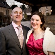 Castle Combe Wedding Photography - Hazel and David in the town square