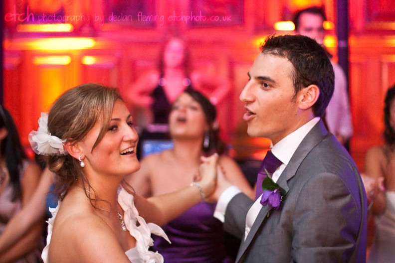 Catholic Wedding Tatton Park - bride and groom dancing and singing