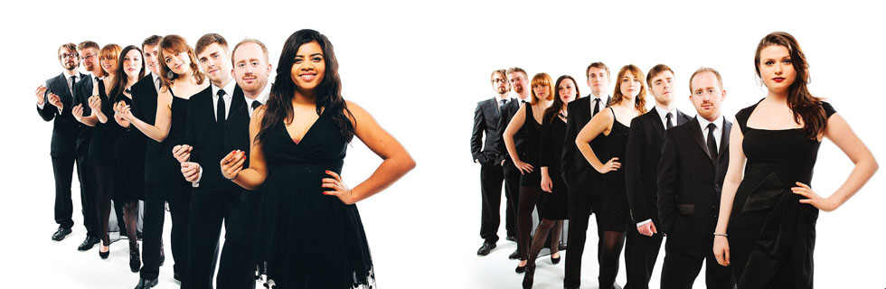 studio shoot in london with swing jazz soul band